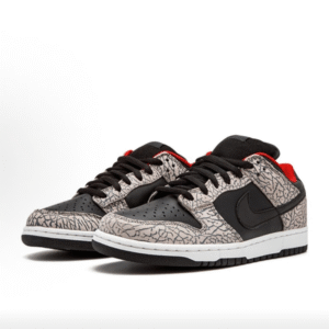 The Dunk Low “Black Cement” from Supreme and Nike SB's first collaboration in 2002